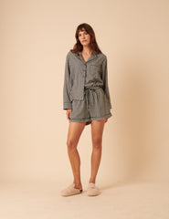 Forest Green Check Pyjama Shorts