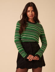 Black Cord Scallop Trim Mini Skirt