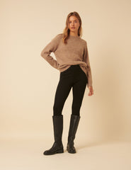 Black High Waisted Ponte Leggings