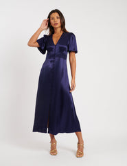 Navy Bridesmaid Erin Midi Dress