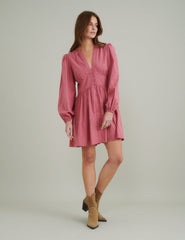 Pink Long Sleeve Starlight Mini Dress