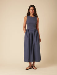 Blue Verity Midi Dress