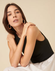 Black And White Drop Waist Verity Midi Dress