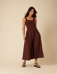 Brown Colorado Midi Dress