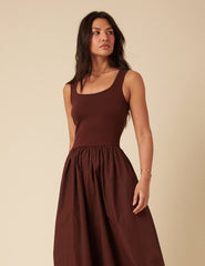 Brown Colorado Midi Dress