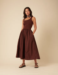 Brown Colorado Midi Dress