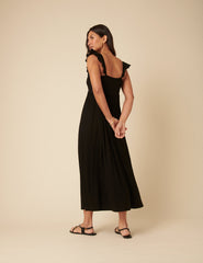 Black Jojo Sweetheart Maxi Dress