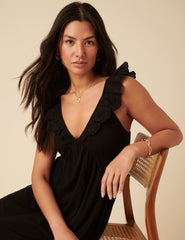 Black Jojo Sweetheart Maxi Dress