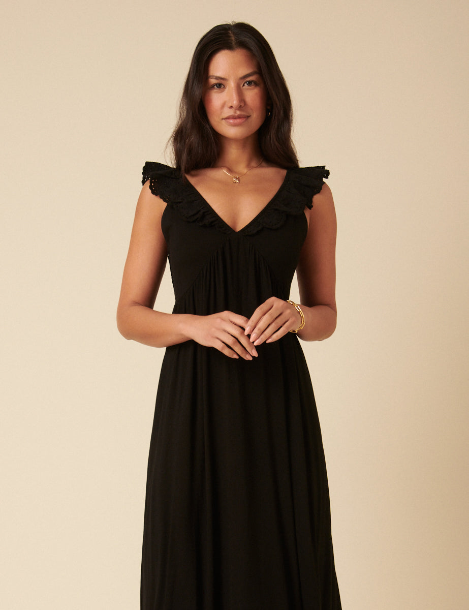 Black Jojo Sweetheart Maxi Dress