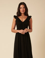 Black Jojo Sweetheart Maxi Dress