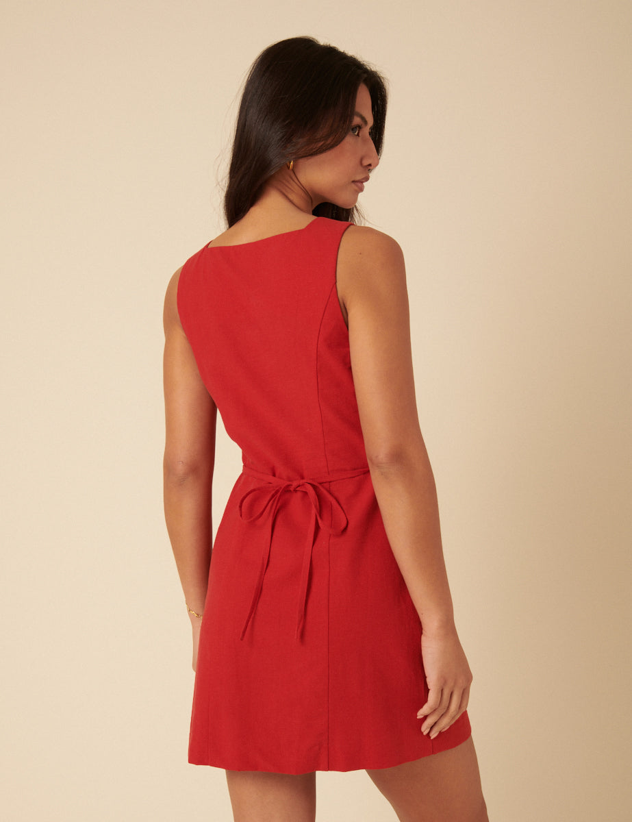 Red Peri Mini Dress