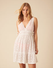 White Broderie Anglaise Mini Dress