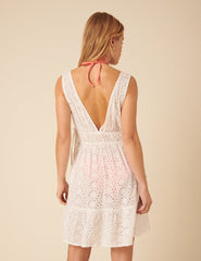 White Broderie Anglaise Mini Dress