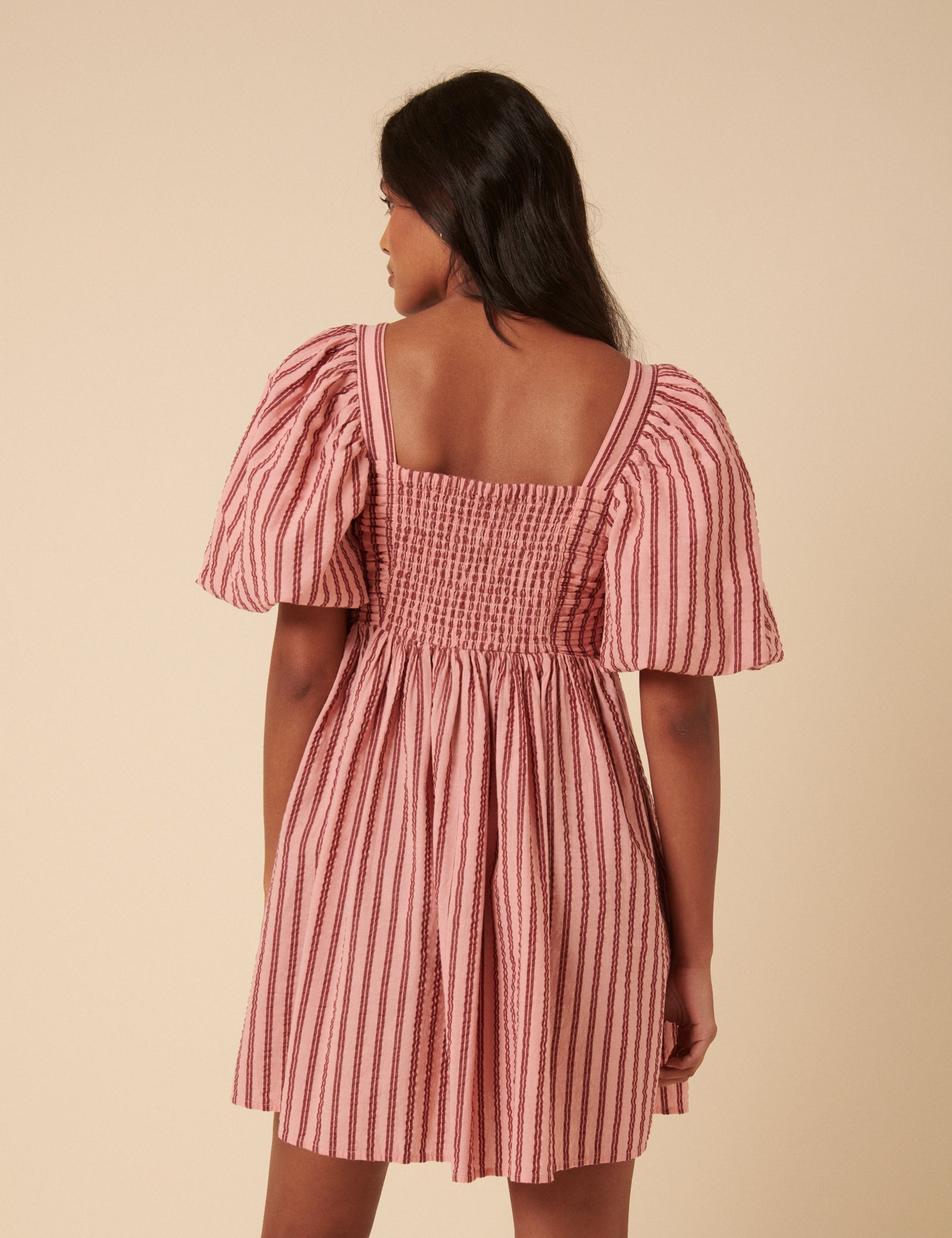 Pink And Red Striped Nova Mini Dress