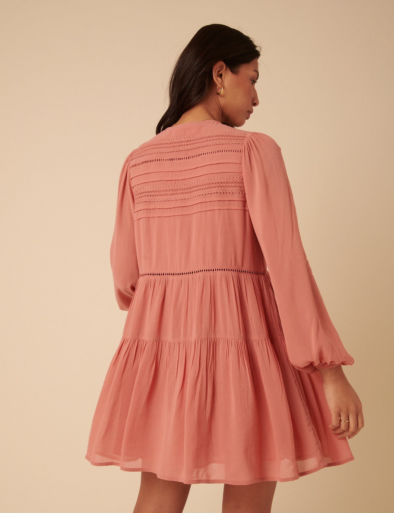 Pink Long Sleeve Marley Mini Dress