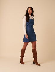 Blue Denim Delta Mini Dress