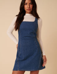 Blue Denim Delta Mini Dress