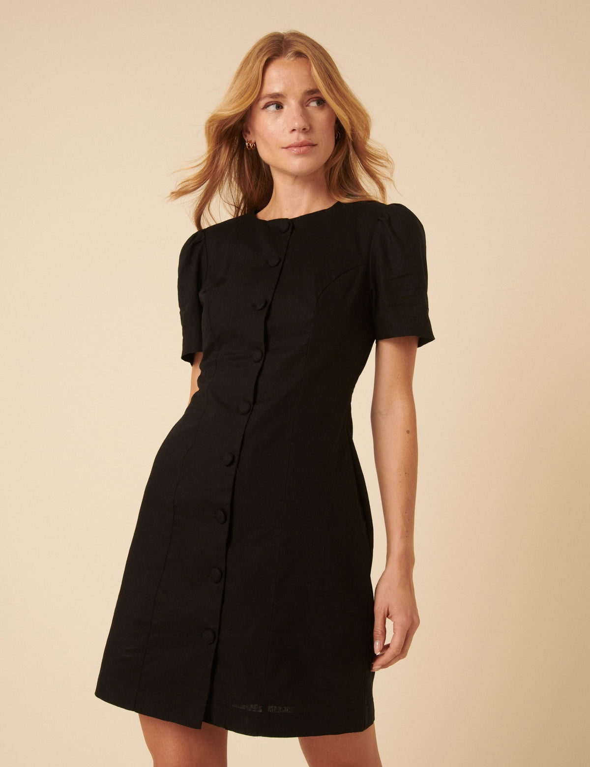 Black Tailored Tara Mini Dress