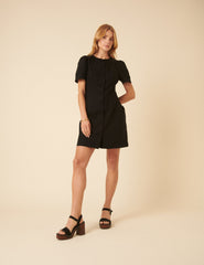 Black Tailored Tara Mini Dress