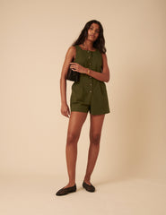 Khaki Peri Playsuit