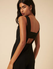 Black Scoop Neck Jumpsuit