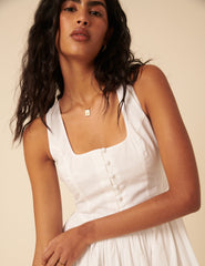 White Drop Waist Cora Mini Dress