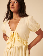 Butter Yellow Katie Midi Dress
