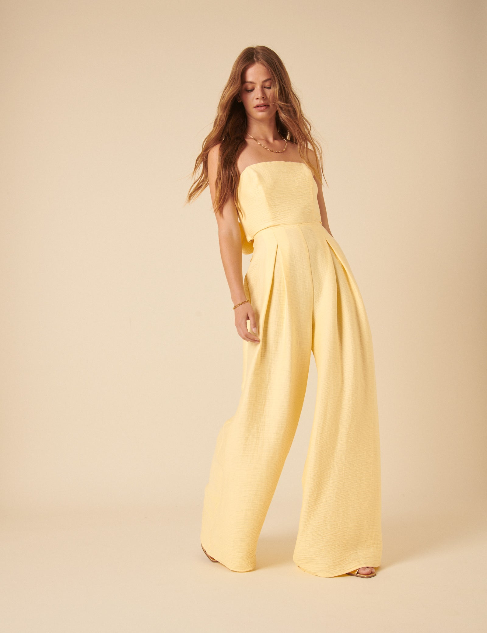 Butter Yellow Bandeau Rory Jumpsuit