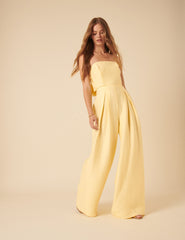 Butter Yellow Bandeau Rory Jumpsuit