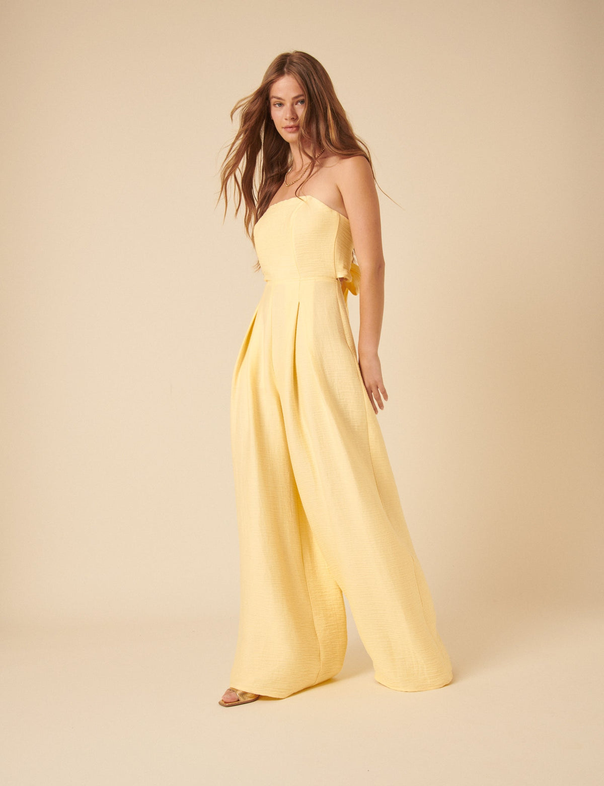 Butter Yellow Bandeau Rory Jumpsuit