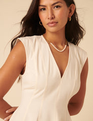 Cream Toni Mini Skater Dress