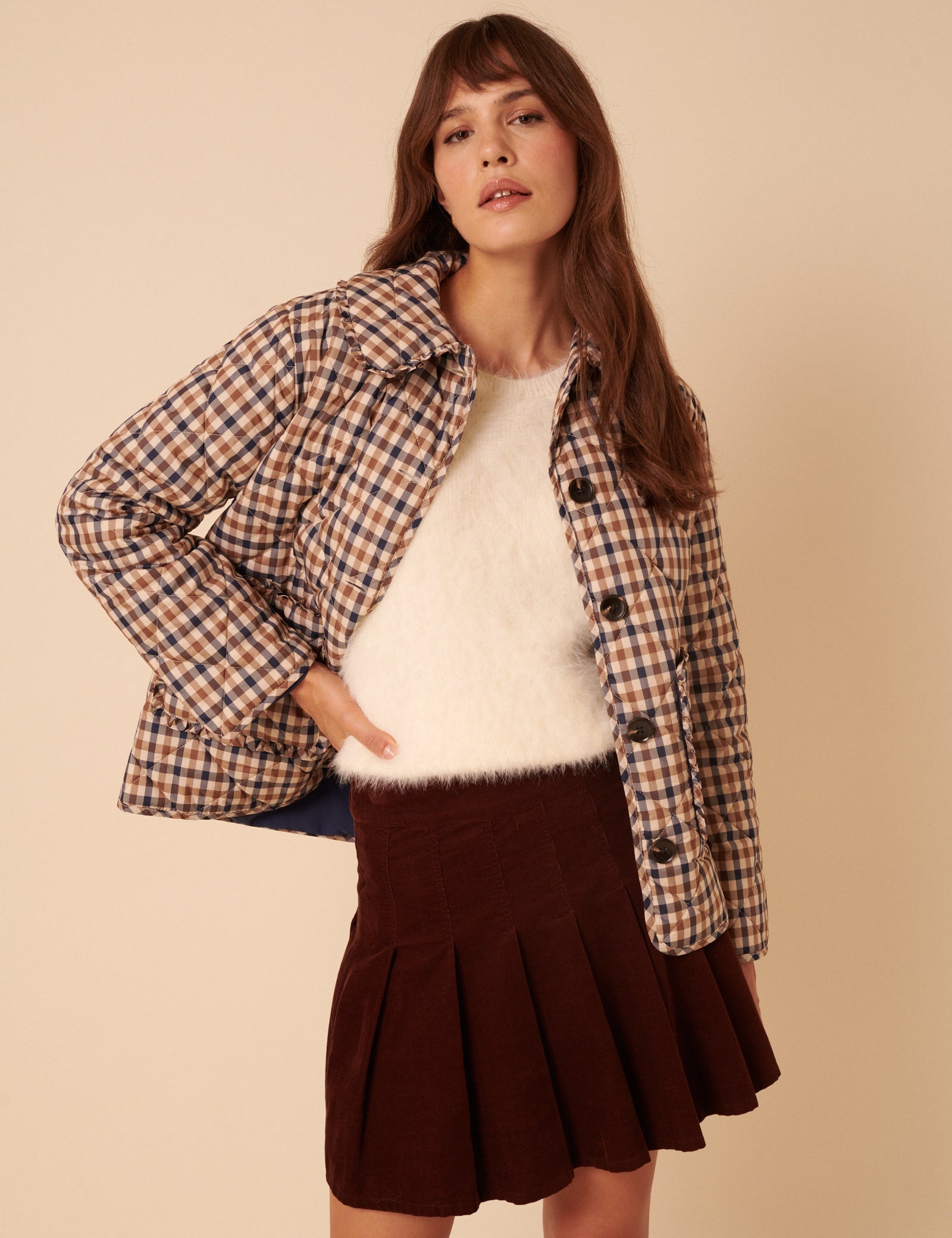 White Fluffy Short Sleeve Knitted Top