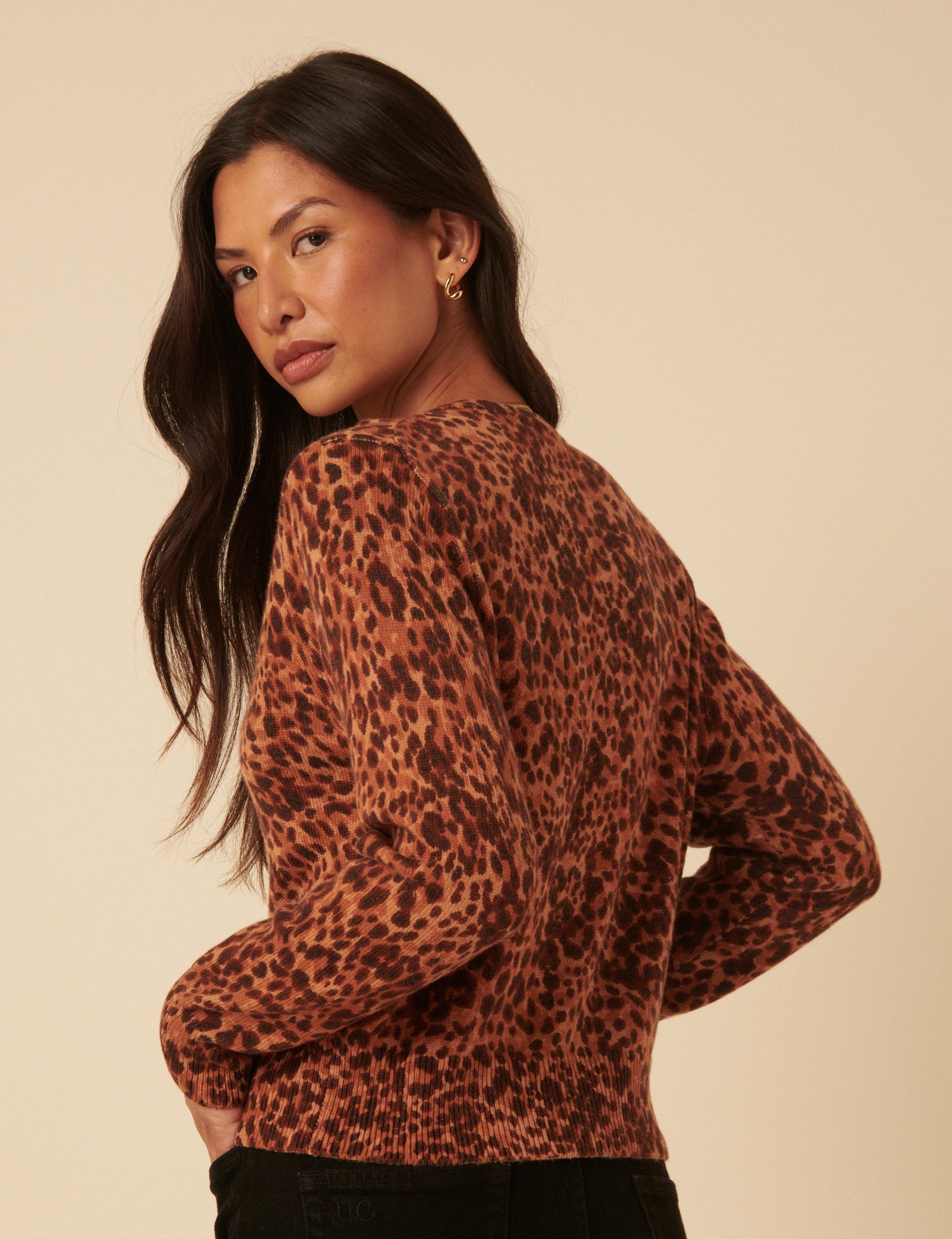 Brown Leopard Print Cardigan