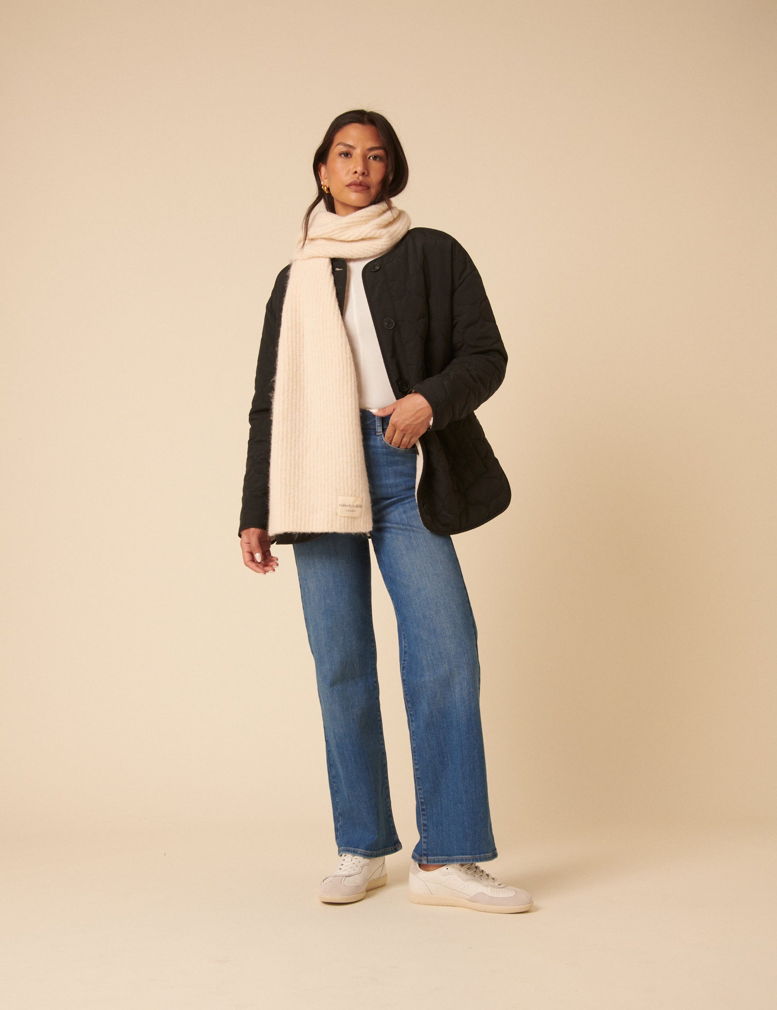 Black Reversible Borg Qulited Jacket