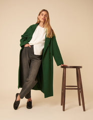 Green Double Breasted Coat