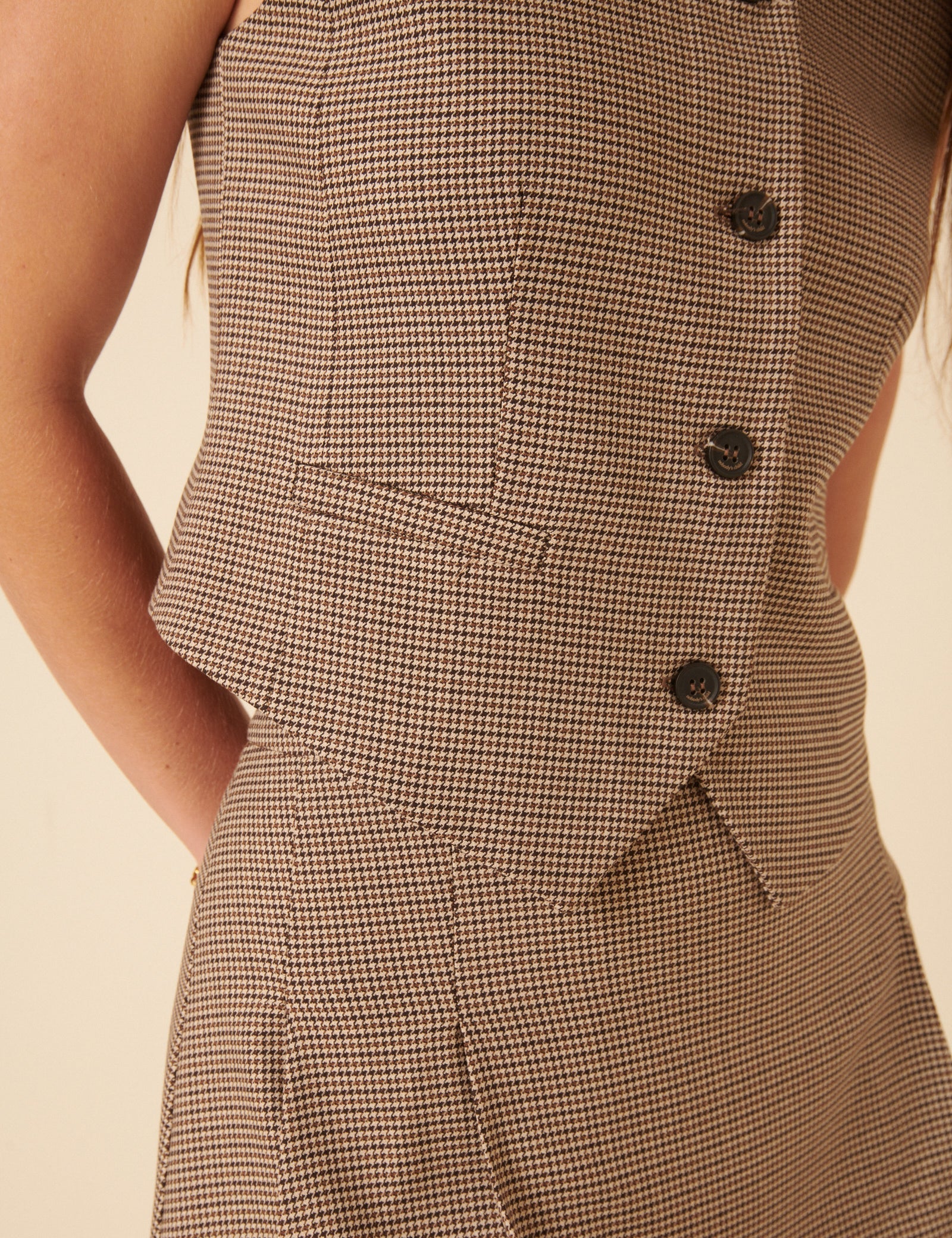 Brown Heritage Check Tailored Waistcoat