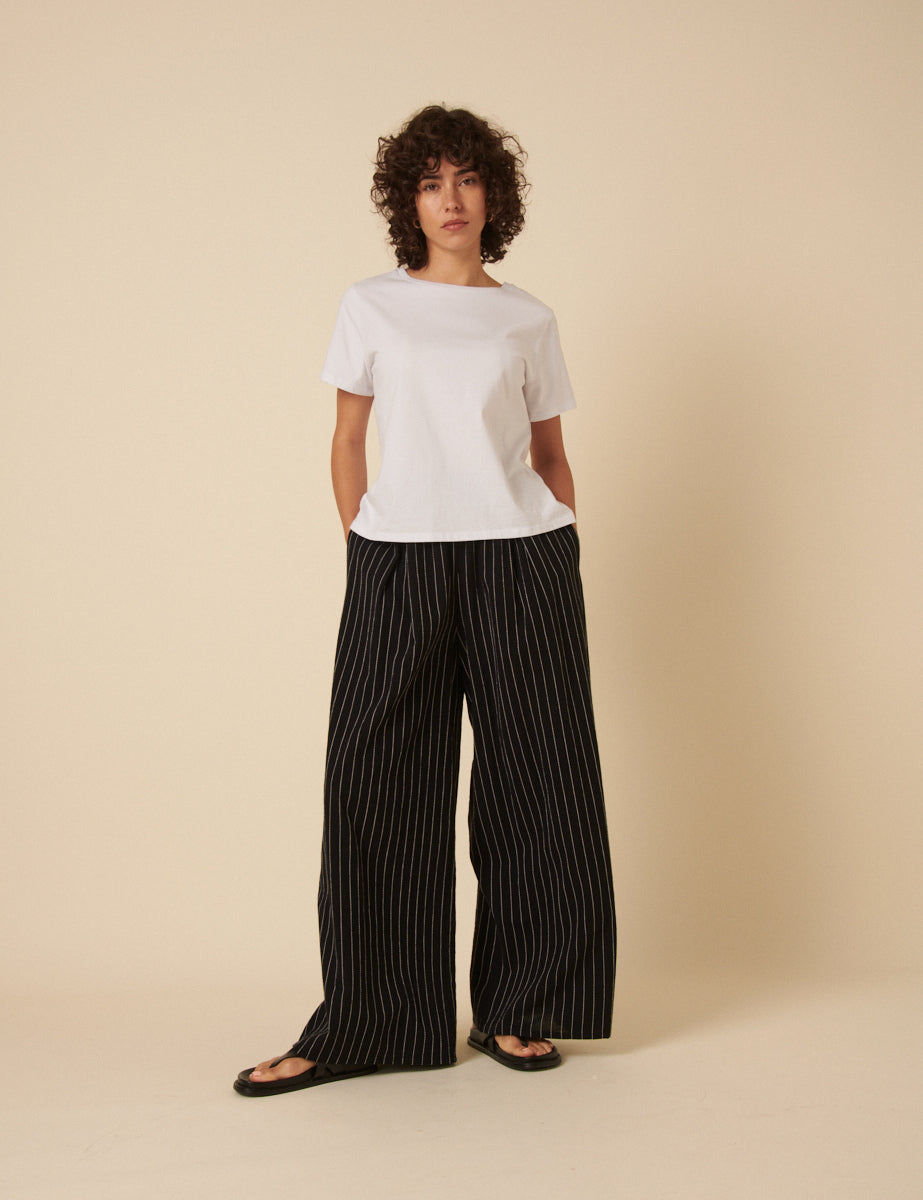 White Easy Fit Crew Neck T-Shirt