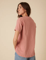 Pink Easy Fit T-Shirt