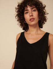 Black Swing Vest Top