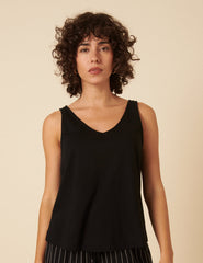 Black Swing Vest Top