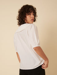 White Short Sleeve Emmie Blouse