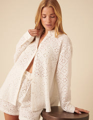 White Broderie Angalise Shirt