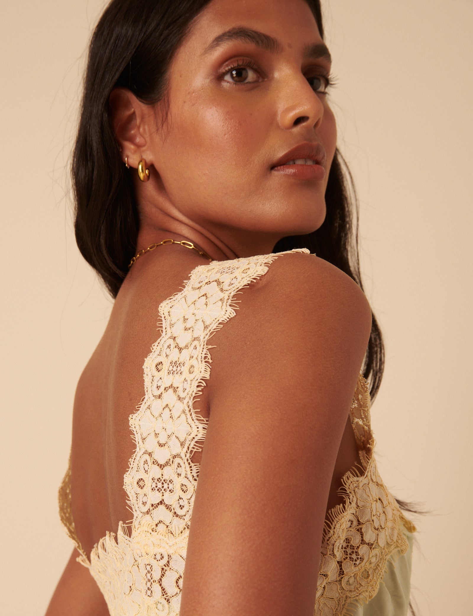 Poppy Delevingne Blue Camille Cami Top