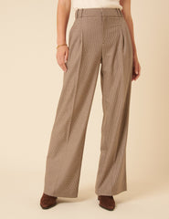 Brown Heritage Check Tailored Trousers