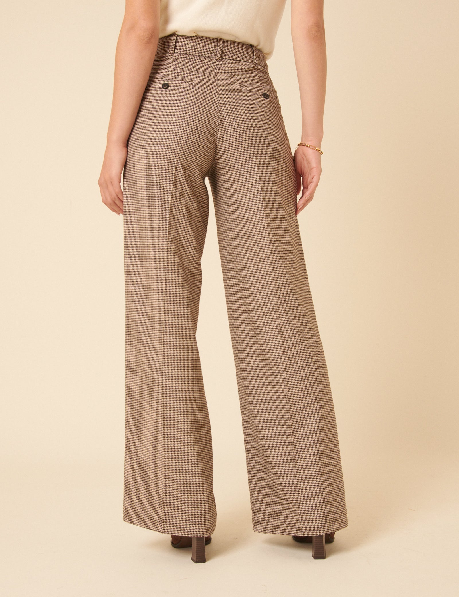 Brown Heritage Check Tailored Trousers