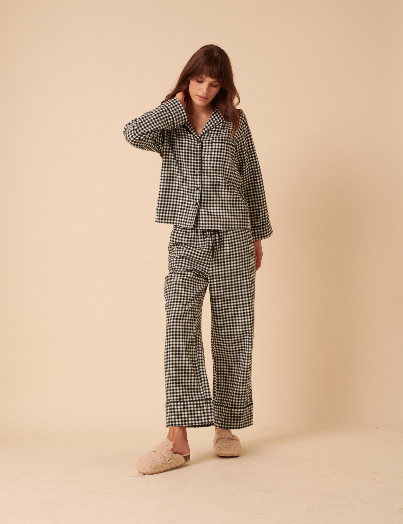 Forest Green Check Pyjama Top
