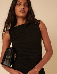 Black Ruched Top