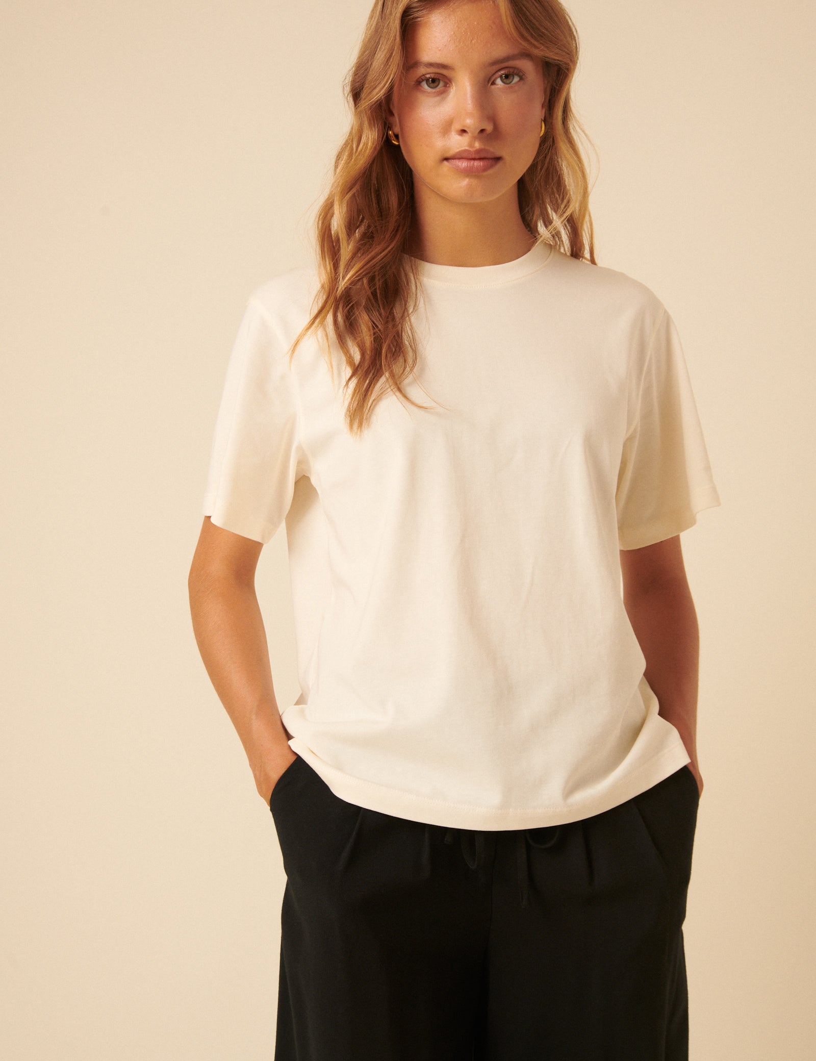 Ivory Boxy T-Shirt