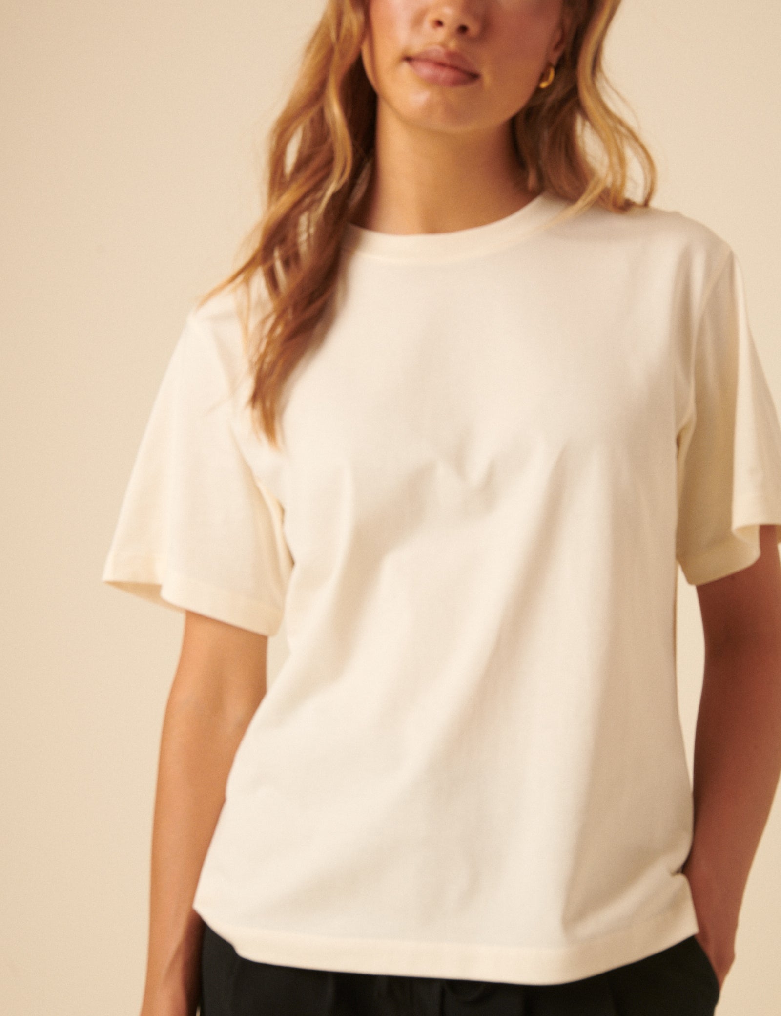 Ivory Boxy T-Shirt