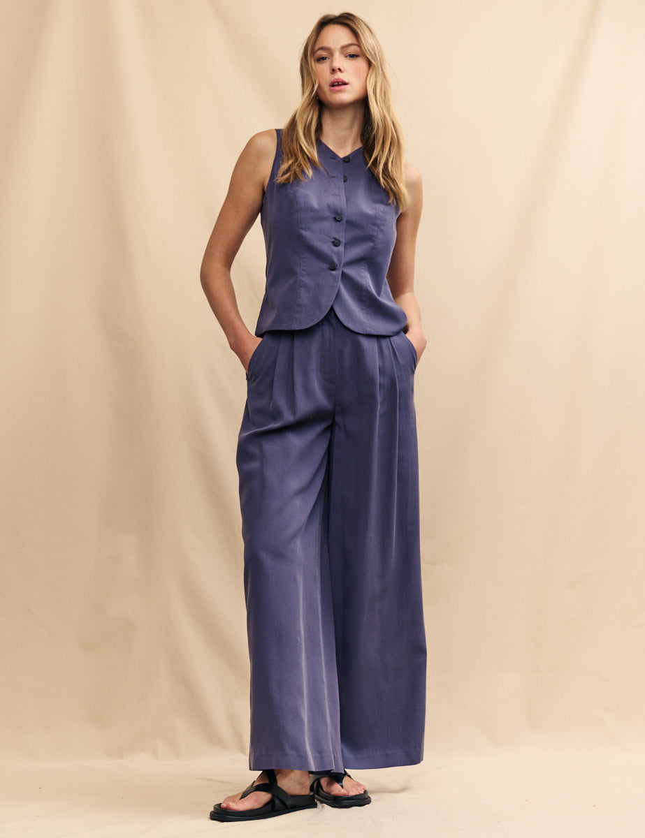 Blue Tailored Waistcoat